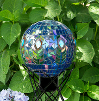 Our Translucent Peacock Handcrafted Mosaic Glass Gazing Globe is 10” in diameter and will add color and showcase you’re your love for cardinal bird decor each and every season.