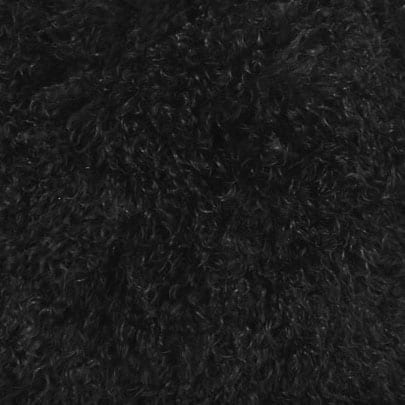 Black color Tibetan/Mongolian Lamb Fur Stool – 18” (in 20+ colors) - inthegardenandmore.com