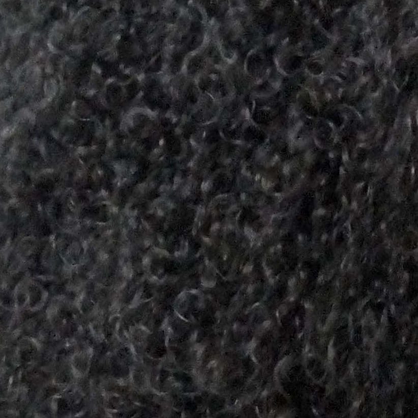 Charcoal colored Tibetan/Mongolian Lamb Fur Stool – 18” (in 20+ colors) - inthegardenandmore.com