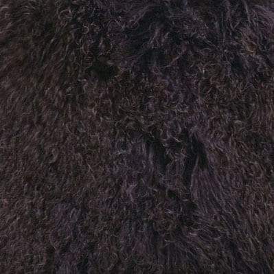 Chocolate colored Tibetan/Mongolian Lamb Fur Stool – 18” (in 20+ colors) - inthegardenandmore.com
