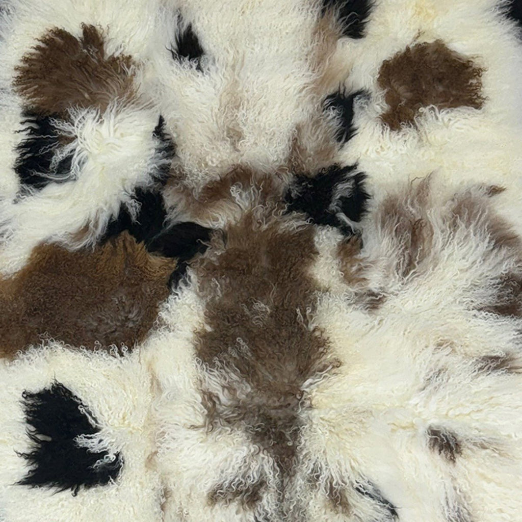 Tibetan/Mongolian Lamb Fur Stool – 18” (in 20+ colors) - inthegardenandmore.com