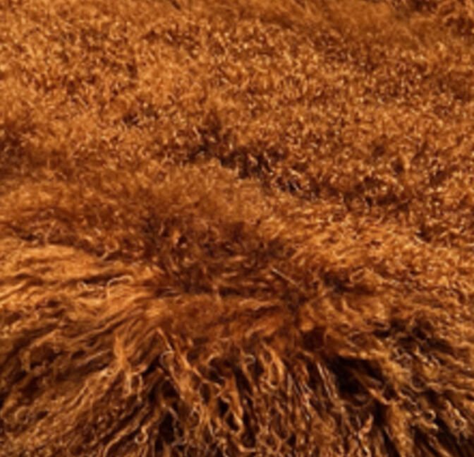 Tibetan/Mongolian Lamb Fur Stool – 18” (in 20+ colors) - inthegardenandmore.com