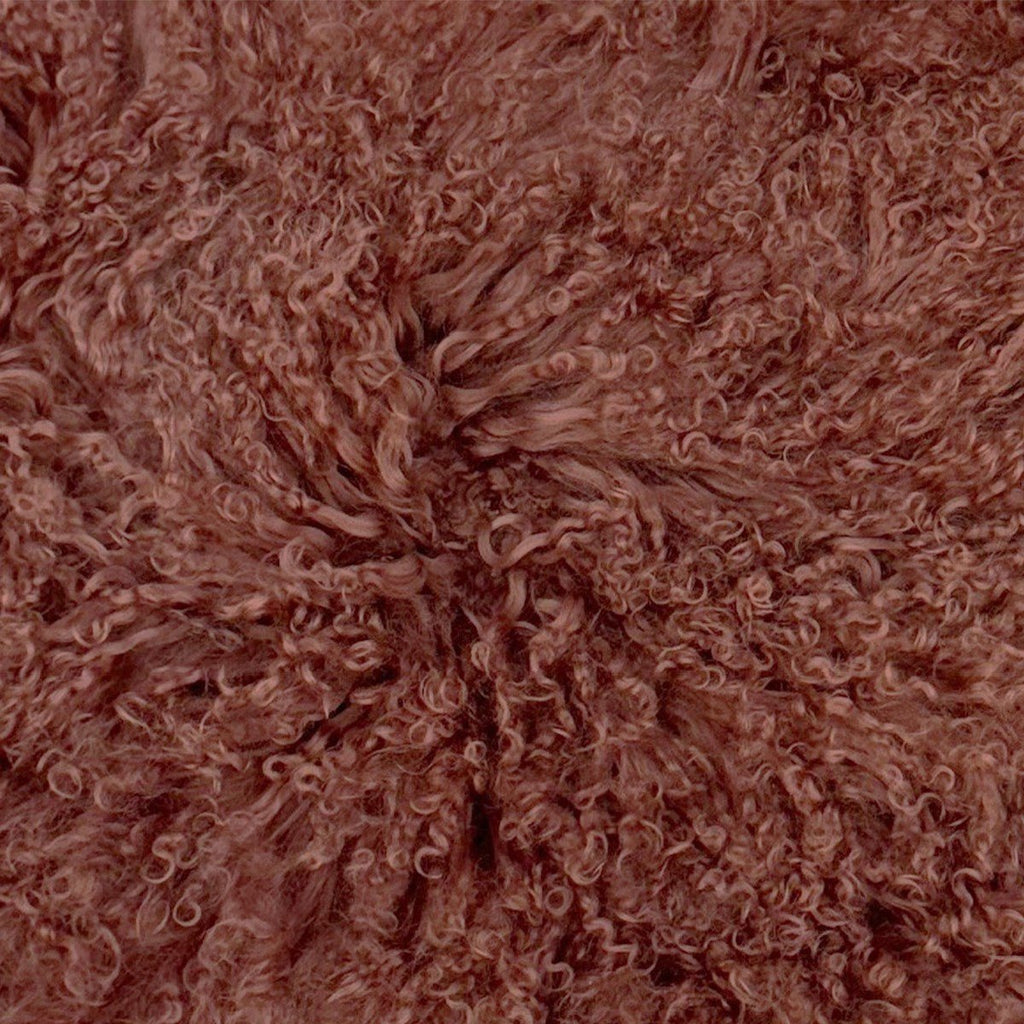 Tibetan/Mongolian Lamb Fur Stool – 18” (in 20+ colors) - inthegardenandmore.com