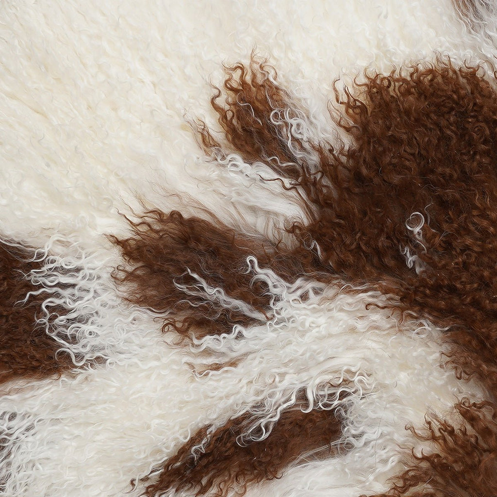 Tibetan/Mongolian Lamb Fur Stool – 18” (in 20+ colors) - inthegardenandmore.com