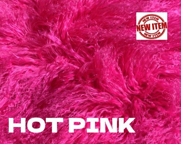 Add color, style and softness to your home with our 20" square Hot Pink colored Tibetan/Mongolian Lamb Fur Pillow