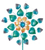 This is the top section of our Mesmerizing Metal Leaves Kinetic Garden Stake Wind Spinner features two spinning blades designed to resemble a flower with blades spin in opposing directions at the same time. It is a great piece to add fun, color and movement to your garden.