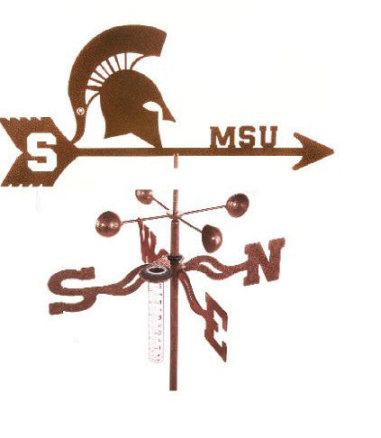 Show your team support with our Michigan State Spartans Rain Gauge Garden Stake Weathervane - inthegardenandmore.com