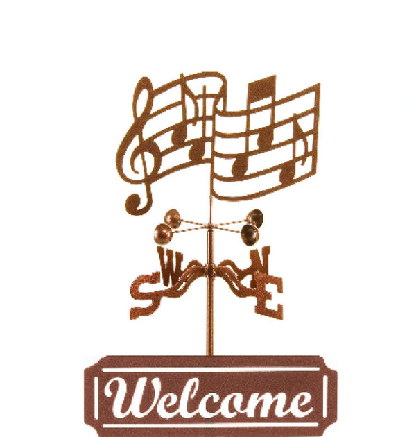 Add fun and function to your garden with our Musician Notes Rain Gauge Weathervane and Welcome Sign