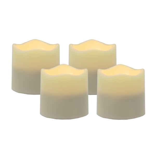Flameless LED Tea Light Candles with Timer (Set of 4) - great for idoor and outdoor use