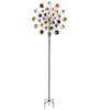 Our Triple Galaxy of Color Metal Kinetic Garden Stake Wind Spinner features hand painted copper, gold and silver finishes with triple spinning motion which creates a mesmerizing effect as it spins with the slightest of breeze. It is a great piece to add fun, color and movement to your garden.