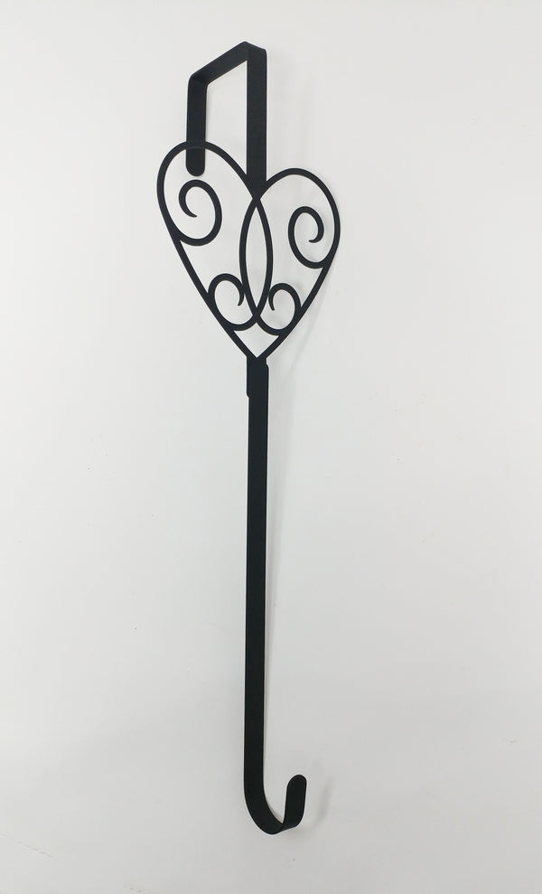 This wrought iron wreath hold has been hand crafted here in the USA.