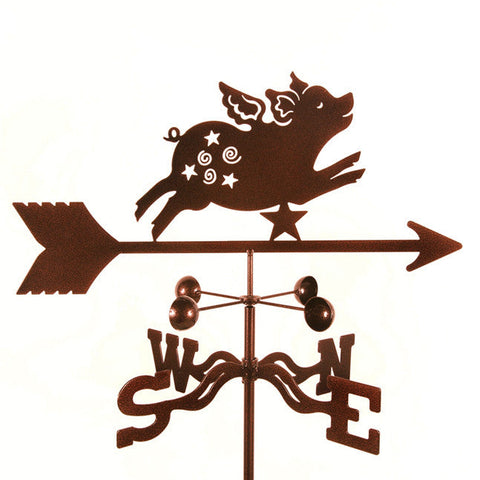 Our Flying Pig Rain Gauge Garden Stake Weathervane will create fun and function in your garden