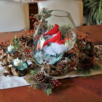 Molten Glass and Wood Root Decor - inthegardenandmore.com