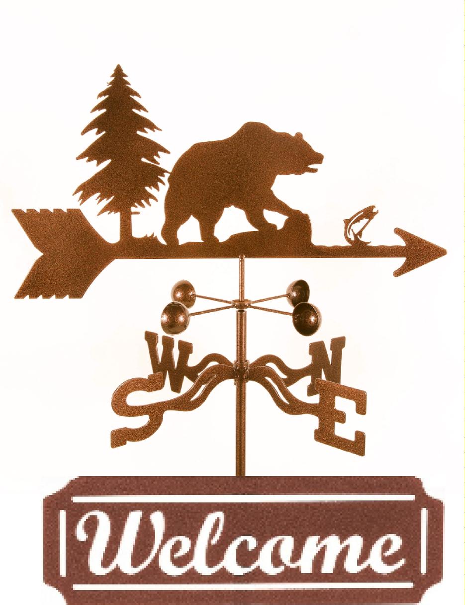 Rain Gauge Weathervane Welcome Signs