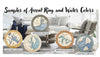 Samples of Accent Ring and Water Colors available for our Cribbage Boards  - inthegardenandmore.com