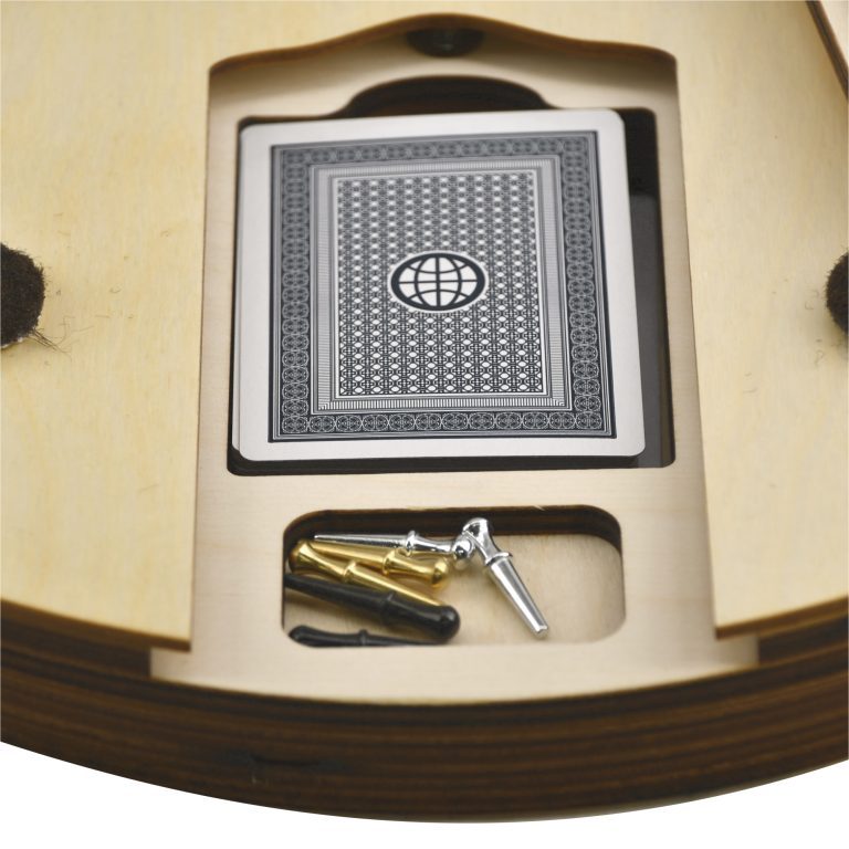 Our Chesapeake Bay Cribbage Board with storage for pegs and cards - inthegardenandmore.com