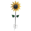 Bring color and charm to your outdoor space with this Bright Yellow Sunflower Kinetic Wind Spinner! It's guaranteed to mesmerize with its double-sided yellow petals that spin in opposite directions in the slightest breeze, plus the vibrant green leaves will add that extra pop of awesomeness. With the provided 3-prong in-ground stake, you can add a bit of mesmerizing movement to any area with ease - assembly required! This beauty is 48" tall and 15" in diameter, sunshine guaranteed!