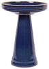 Our Deep Blue Simply Elegant Clay Bird Bath Set features on lock on top and finished in a beautiful deep blue color