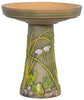 Our Dragonfly Handcrafted Clay Birdbath Set is beautifully handcrafted and painted in the USA