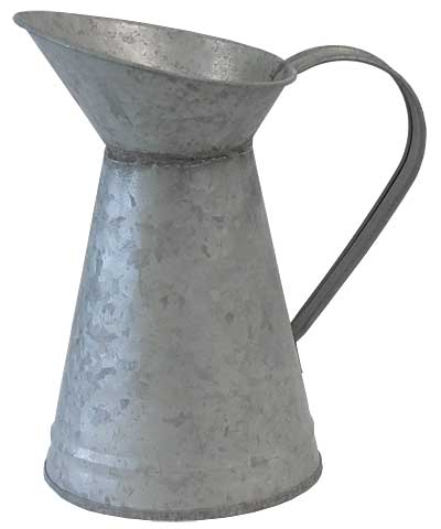 Our Galvanized Metal Duck Mouth Watering Canis can be used in many different ways and for many items. This watering can, in old zinc design, does not only add a lot of atmosphere, but can also easily be used as a vase for flowers. . This item exudes farm house / country charm. Size is 7"L x 4.75"W x 8"H and holds approximately ½ gallon of water. 