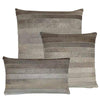 Our of three, 18” and 22" square and 22"x18" lumbar Gradient Grey Cowhide Reversible Throw Pillows With Down Filled Insert are beautiful accent pillows for any room in your home.