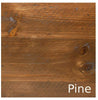 This is our stain color pine that can be applied to your Reclaimed Wine Barrel Head Pool Cue Rack Table