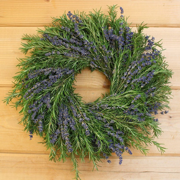 This Fresh and Fragrant Lavender and Rosemary Wreath – 15” will look and smell beautiful anywhere in your home
