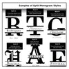 Samples of Split Monogram Styles