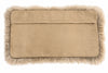 The back of our New Zealand Sheepskin pillow with zipper and poly insert. 