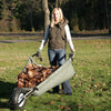 Our WheelEasy™ Folding Wheelbarrow Garden Cart will help you maintain your garden with no heavy or awkward lifting. Each cart features a pneumatic front tire with powder coated steel frame and collapsible soft sided heavy duty vinyl coated denier nylon canvas barrow, allowing you to lay it flat on the ground so you can load it up with a multitude of home and gardening projects. Capable of moving up to 300 pounds. 