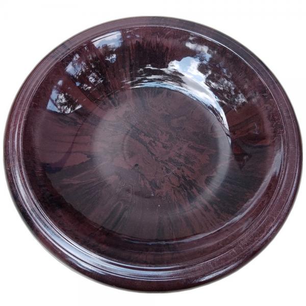 Azure Navy Blue Fiber Clay Replacement Birdbath Top - inthegardenandmore.com