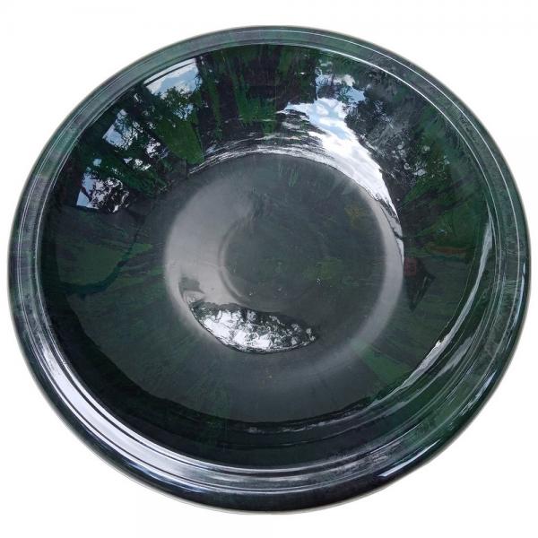 Azure Navy Blue Fiber Clay Replacement Birdbath Top - inthegardenandmore.com