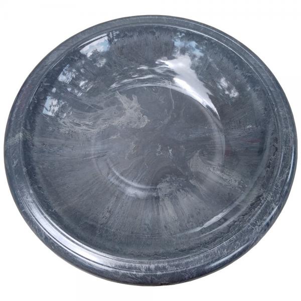 Azure Navy Blue Fiber Clay Replacement Birdbath Top - inthegardenandmore.com