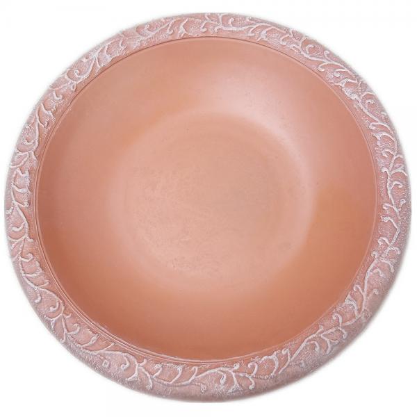 Azure Navy Blue Fiber Clay Replacement Birdbath Top - inthegardenandmore.com