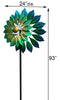 Blue and Green Monterey Waters Kinetic Wind Spinner - 93"H - inthegardenandmore.com