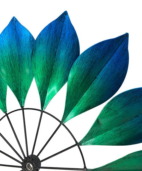 Blue and Green Monterey Waters Kinetic Wind Spinner - 93"H - inthegardenandmore.com