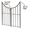 Brushed Bronze Metal Arch Topped Garden Arbor with Gate - inthegardenandmore.com