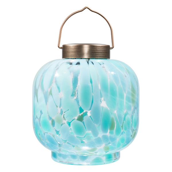 Cabin Solar Lantern 8" Handblown Glass - inthegardenandmore.com