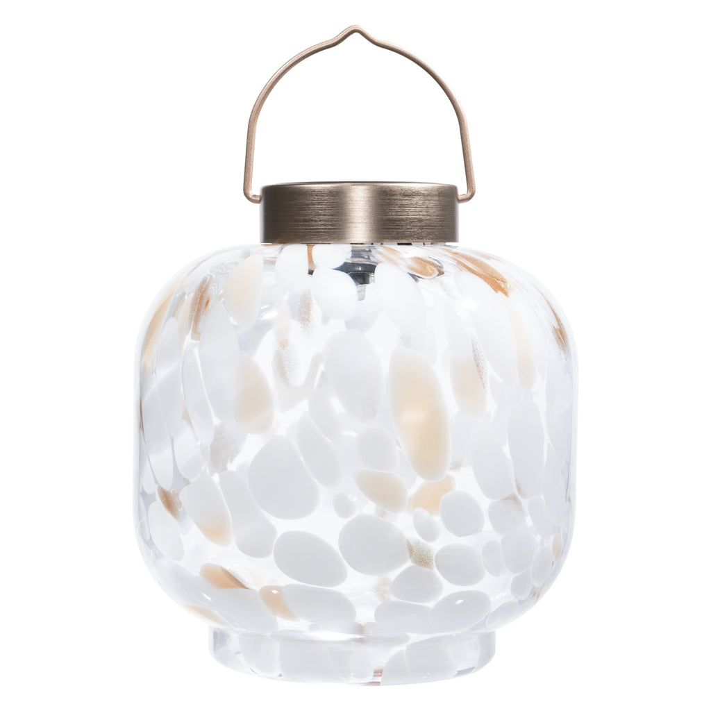 Cabin Solar Lantern 8" Handblown Glass - inthegardenandmore.com
