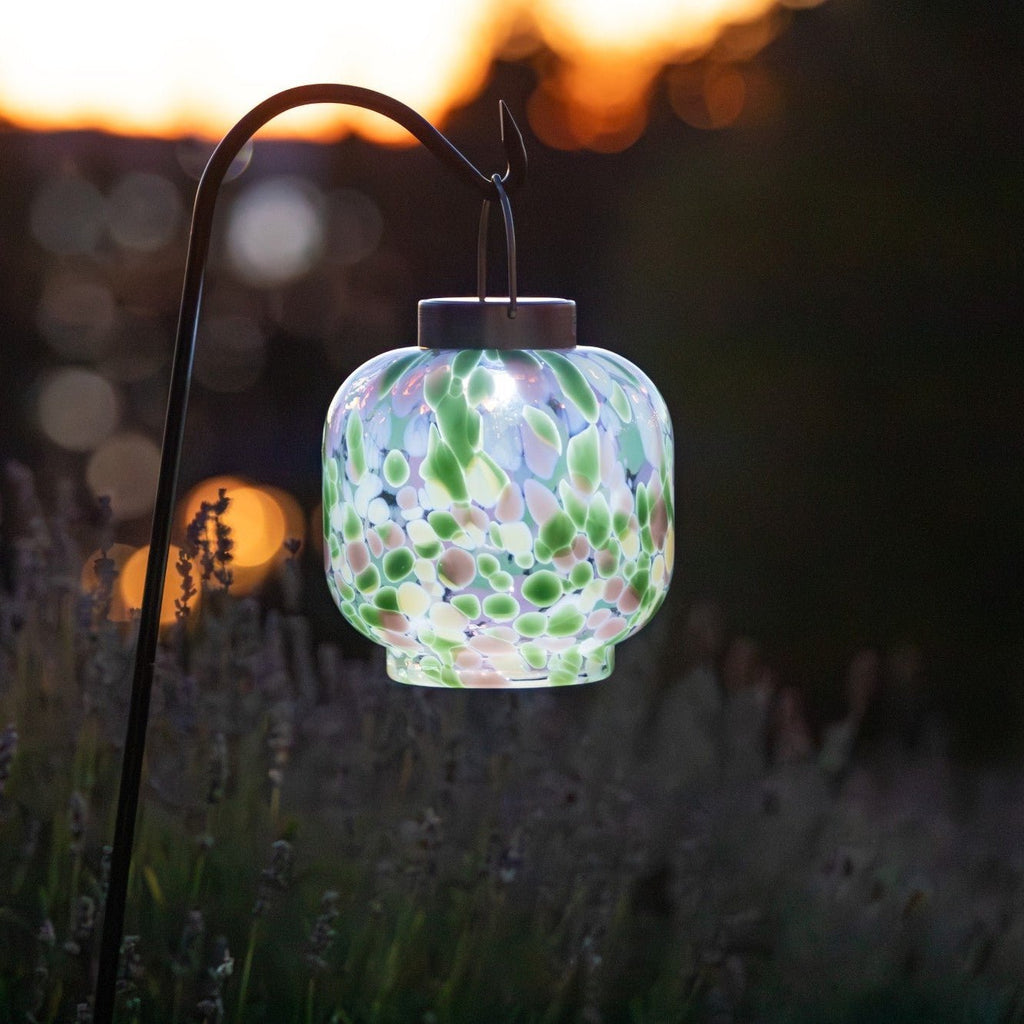 Cabin Solar Lantern 8" Handblown Glass - inthegardenandmore.com