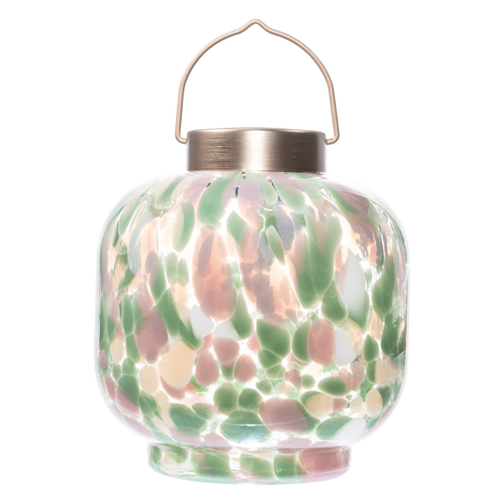 Cabin Solar Lantern 8" Handblown Glass - inthegardenandmore.com