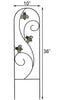 Decorative Metal Bee Garden Potted Plant Trellis, Black, 36"H - inthegardenandmore.com