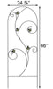 Decorative Metal Bee Garden Trellis, Black - 66"H - inthegardenandmore.com