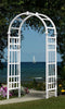 Eden’s Garden White Vinyl Arbor - inthegardenandmore.com