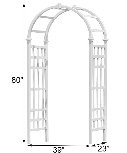 Eden’s Garden White Vinyl Arbor - inthegardenandmore.com