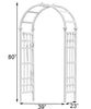 Eden’s Garden White Vinyl Arbor - inthegardenandmore.com