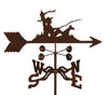 Fisherman and His Dog Rain Gauge Garden Stake Weathervane - inthegardenandmore.com