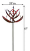 Fleur de Lis Red and Burgundy Vertical Kinetic Wind Spinner - inthegardenandmore.com