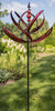 Fleur de Lis Red and Burgundy Vertical Kinetic Wind Spinner - inthegardenandmore.com