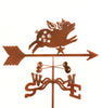 Flying Pig Whimsical Rain Gauge Garden Stake Weathervane - inthegardenandmore.com